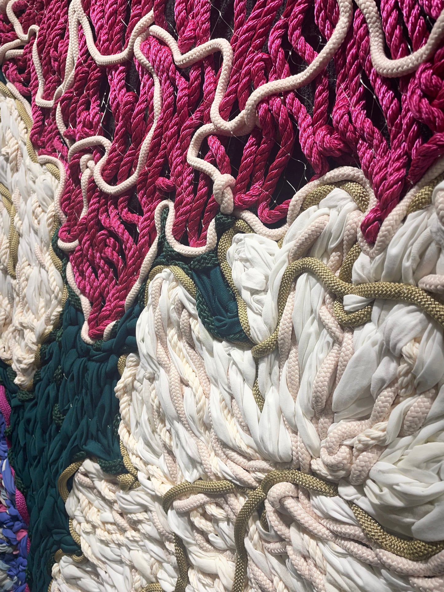 Pink & Cream Peonies | Giant Embroidery Tapestry | 1mt x 1.1mt