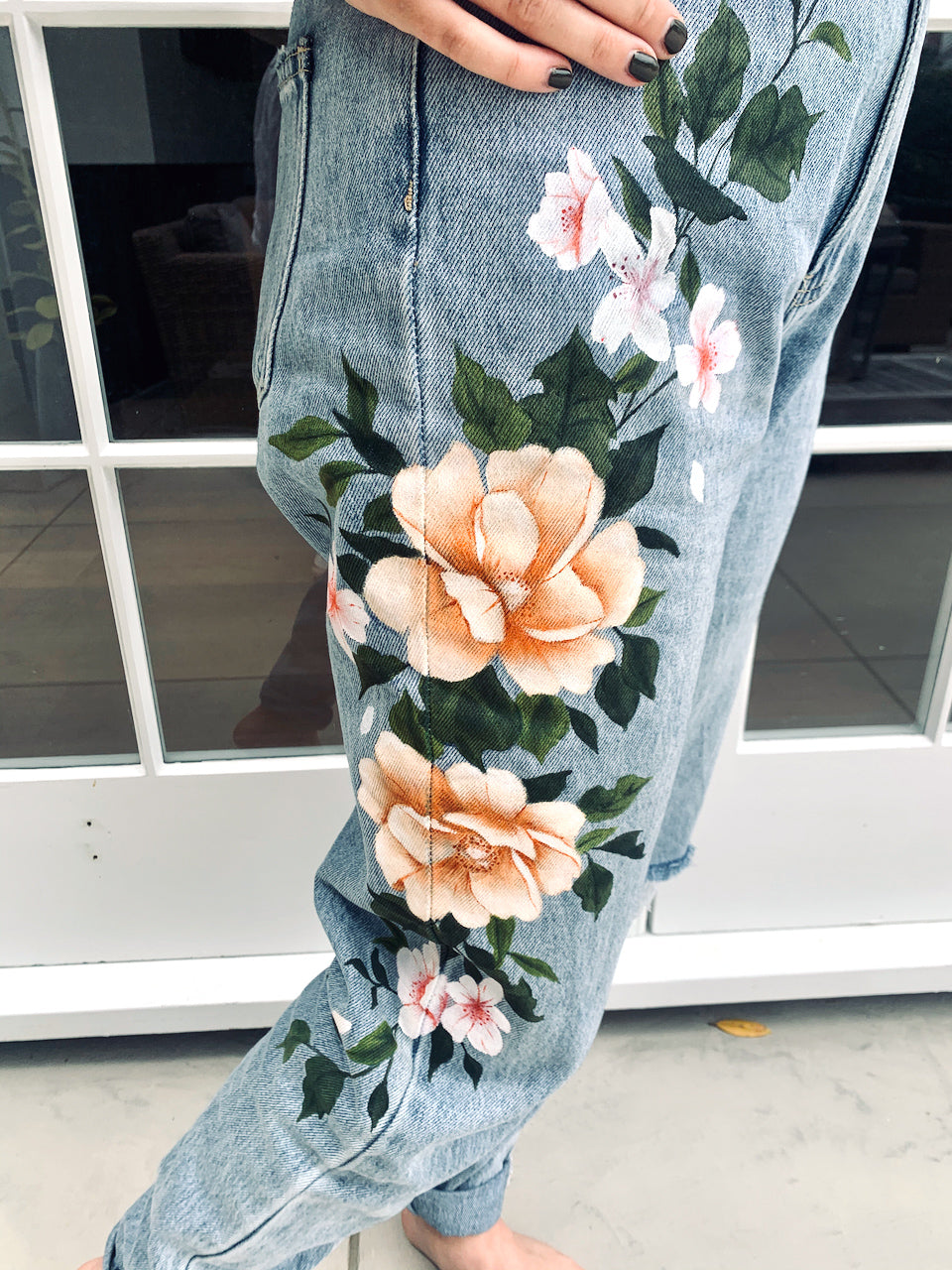 Fleur Painted Denim Jeans