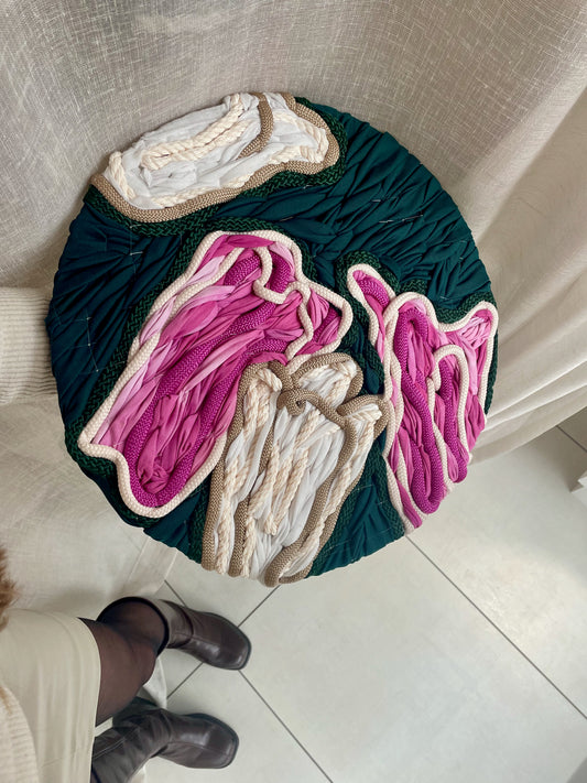 Artist Frankie Meaden created this tulip inspired coloured artwork that will bring texture and colour to your space.